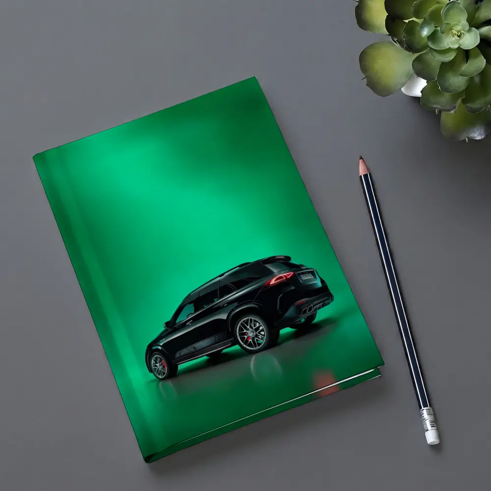 Mercedes AMG GLE Black On Green Background – Notebooks